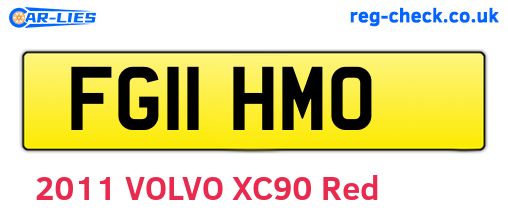 FG11HMO are the vehicle registration plates.