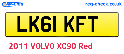 LK61KFT are the vehicle registration plates.