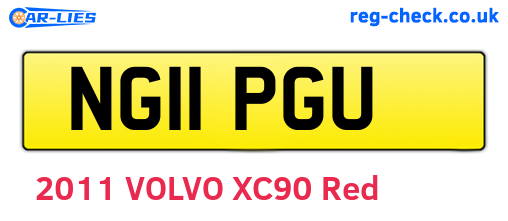 NG11PGU are the vehicle registration plates.