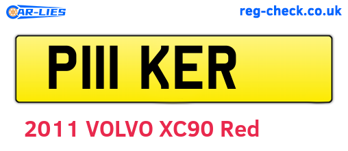 P111KER are the vehicle registration plates.