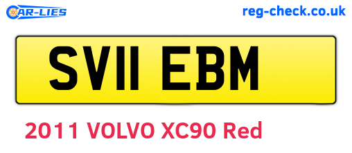 SV11EBM are the vehicle registration plates.
