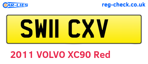 SW11CXV are the vehicle registration plates.