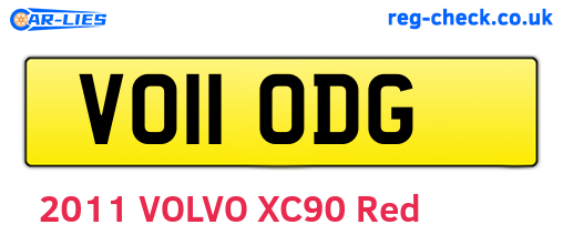 VO11ODG are the vehicle registration plates.