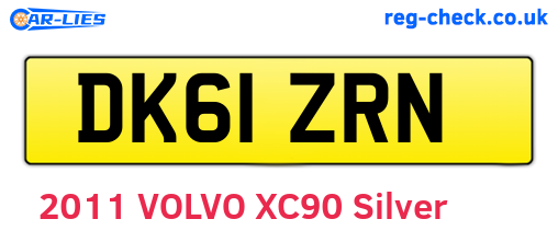 DK61ZRN are the vehicle registration plates.