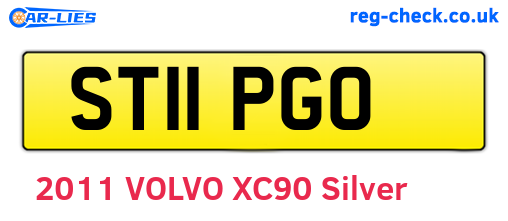 ST11PGO are the vehicle registration plates.