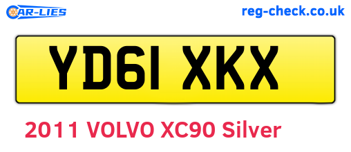 YD61XKX are the vehicle registration plates.