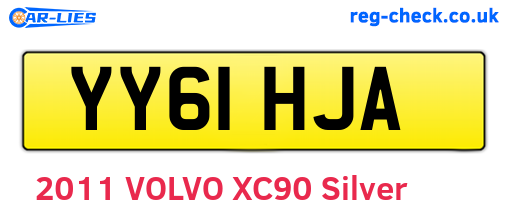 YY61HJA are the vehicle registration plates.