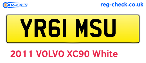 YR61MSU are the vehicle registration plates.