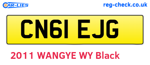 CN61EJG are the vehicle registration plates.
