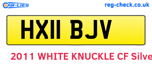 HX11BJV are the vehicle registration plates.