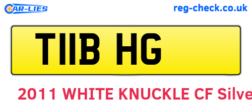 T11BHG are the vehicle registration plates.