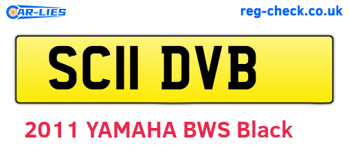 SC11DVB are the vehicle registration plates.