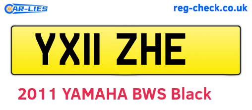 YX11ZHE are the vehicle registration plates.