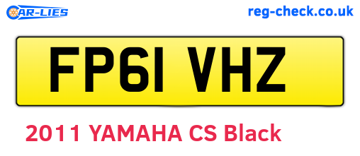FP61VHZ are the vehicle registration plates.