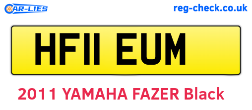 HF11EUM are the vehicle registration plates.