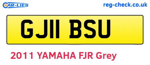 GJ11BSU are the vehicle registration plates.