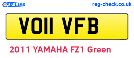 VO11VFB are the vehicle registration plates.
