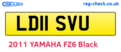 LD11SVU are the vehicle registration plates.