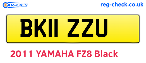 BK11ZZU are the vehicle registration plates.