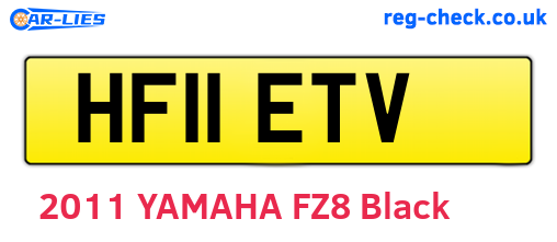 HF11ETV are the vehicle registration plates.