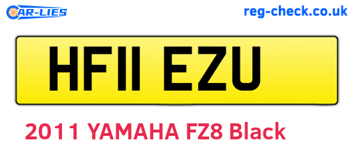 HF11EZU are the vehicle registration plates.