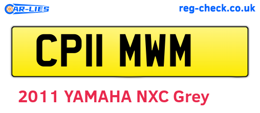 CP11MWM are the vehicle registration plates.