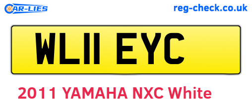 WL11EYC are the vehicle registration plates.
