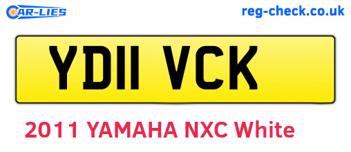 YD11VCK are the vehicle registration plates.