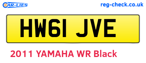 HW61JVE are the vehicle registration plates.