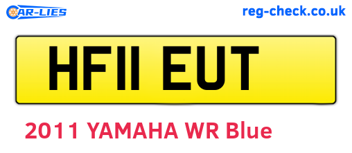 HF11EUT are the vehicle registration plates.
