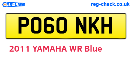 PO60NKH are the vehicle registration plates.