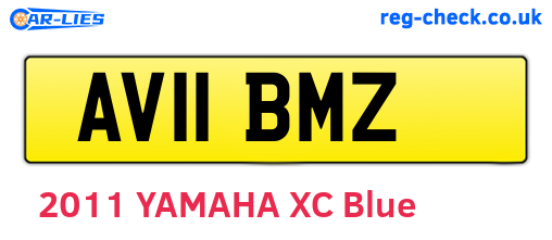 AV11BMZ are the vehicle registration plates.