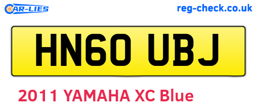 HN60UBJ are the vehicle registration plates.