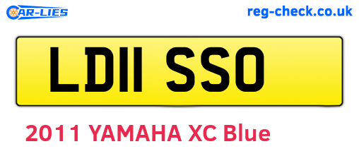 LD11SSO are the vehicle registration plates.