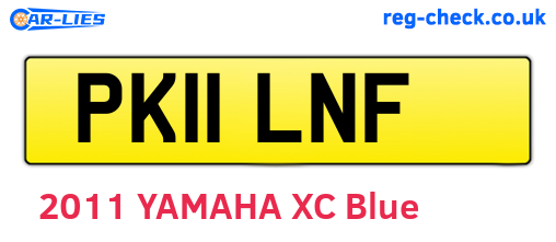 PK11LNF are the vehicle registration plates.