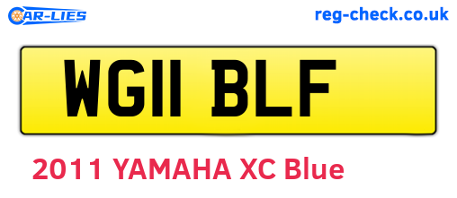 WG11BLF are the vehicle registration plates.