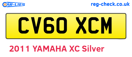 CV60XCM are the vehicle registration plates.
