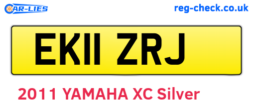 EK11ZRJ are the vehicle registration plates.