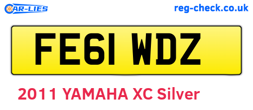FE61WDZ are the vehicle registration plates.