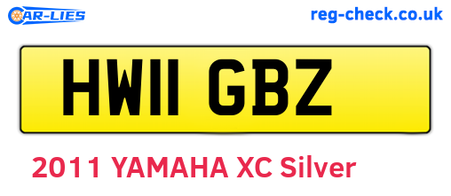 HW11GBZ are the vehicle registration plates.