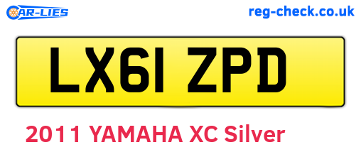 LX61ZPD are the vehicle registration plates.