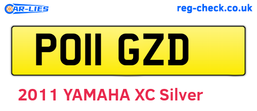 PO11GZD are the vehicle registration plates.