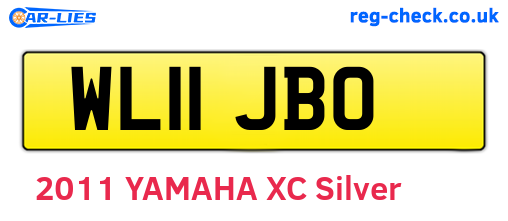 WL11JBO are the vehicle registration plates.