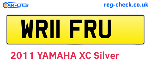 WR11FRU are the vehicle registration plates.