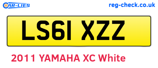 LS61XZZ are the vehicle registration plates.