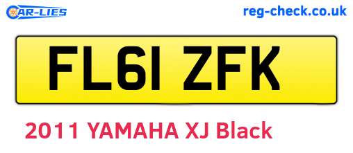 FL61ZFK are the vehicle registration plates.