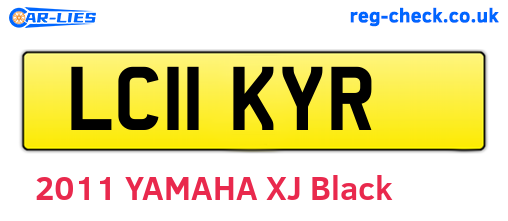 LC11KYR are the vehicle registration plates.