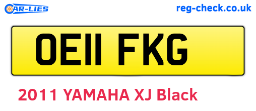 OE11FKG are the vehicle registration plates.