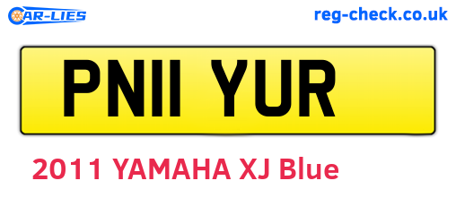 PN11YUR are the vehicle registration plates.