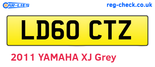 LD60CTZ are the vehicle registration plates.